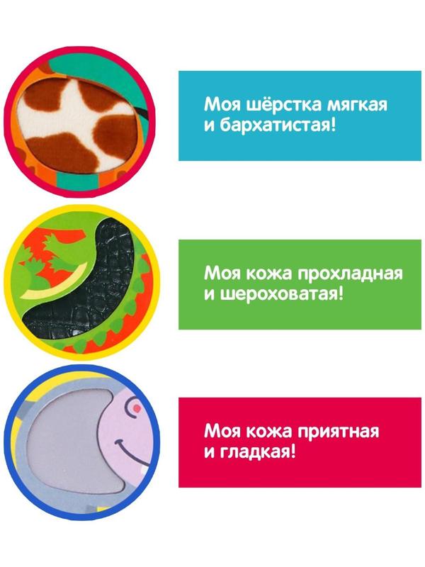 Развивающий набор «Животные Африки», тактильные карточки