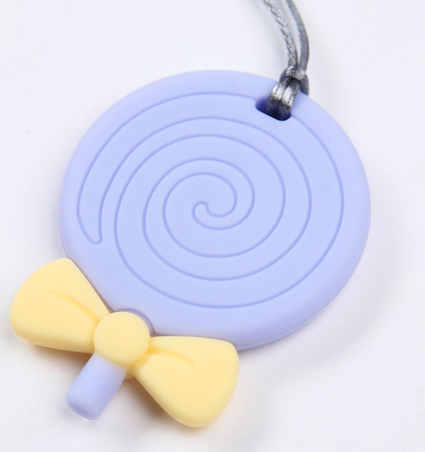 Прорезыватель - игрушка силиконовый на держателе «Леденец»
