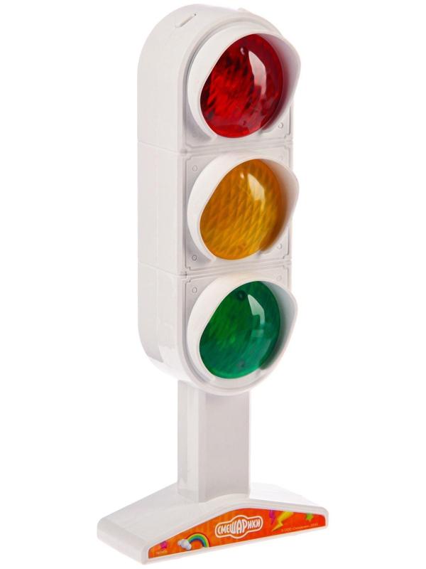 Светофор с обучающими карточками Смешарики, световые и звуковые эффекты