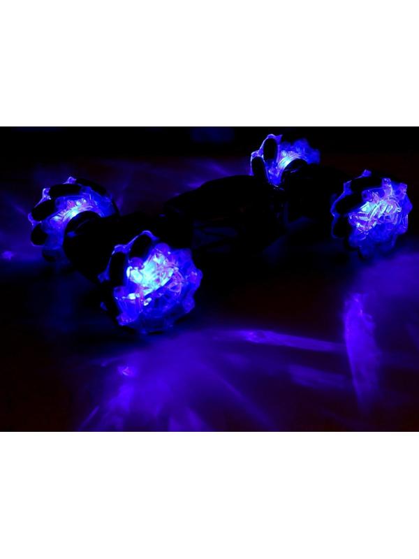 Машинка - перевертыш HYPER, управление жестами гиропульт, работает от аккумулятора, цвет зелёный