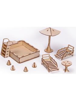 Игровой набор кукольной мебели «Пляж»