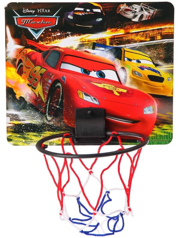 Баскетбольный набор с мячом «Тачки», диаметр мяча 8 см, диаметр кольца 13,5 см
