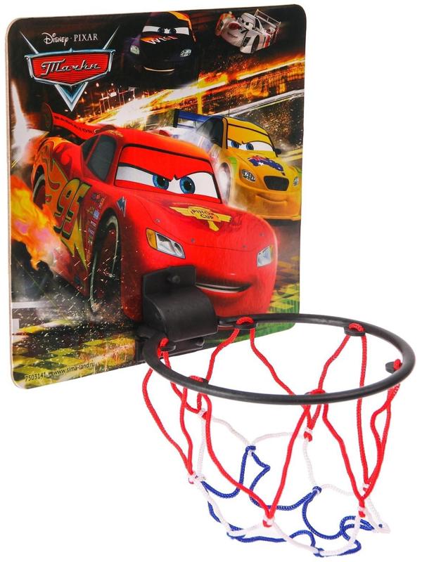 Баскетбольный набор с мячом «Тачки», диаметр мяча 8 см, диаметр кольца 13,5 см