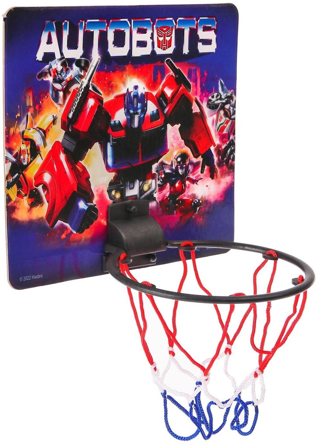 Баскетбольный набор с мячом «Трансформеры», диаметр мяча 8 см, диаметр кольца 13,5 см