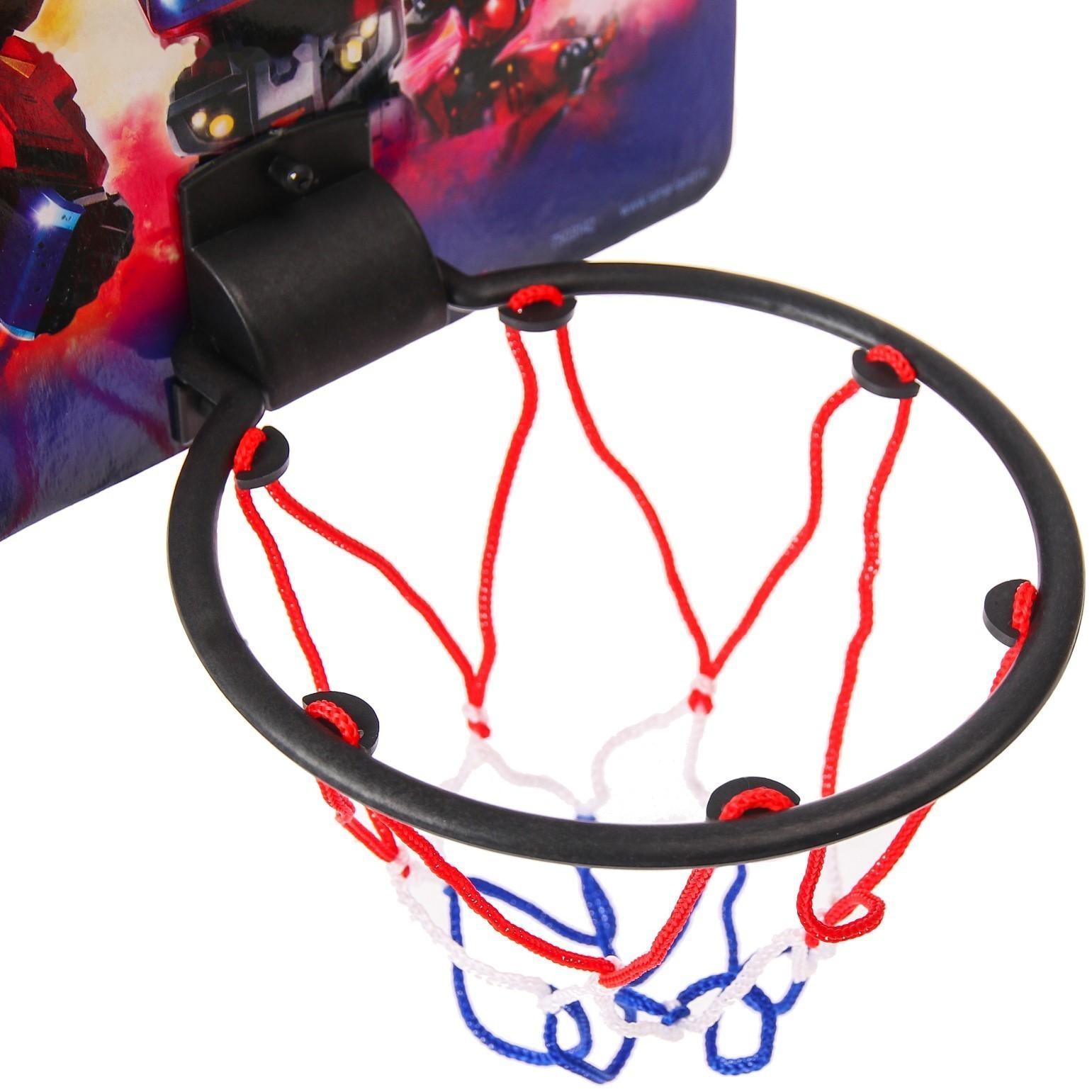 Баскетбольный набор с мячом «Трансформеры», диаметр мяча 8 см, диаметр кольца 13,5 см