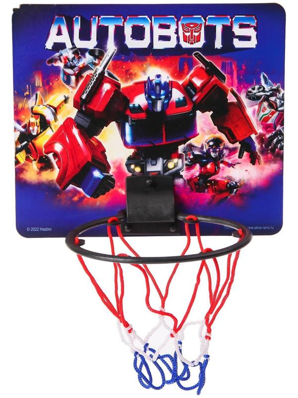 Баскетбольный набор с мячом «Трансформеры», диаметр мяча 8 см, диаметр кольца 13,5 см