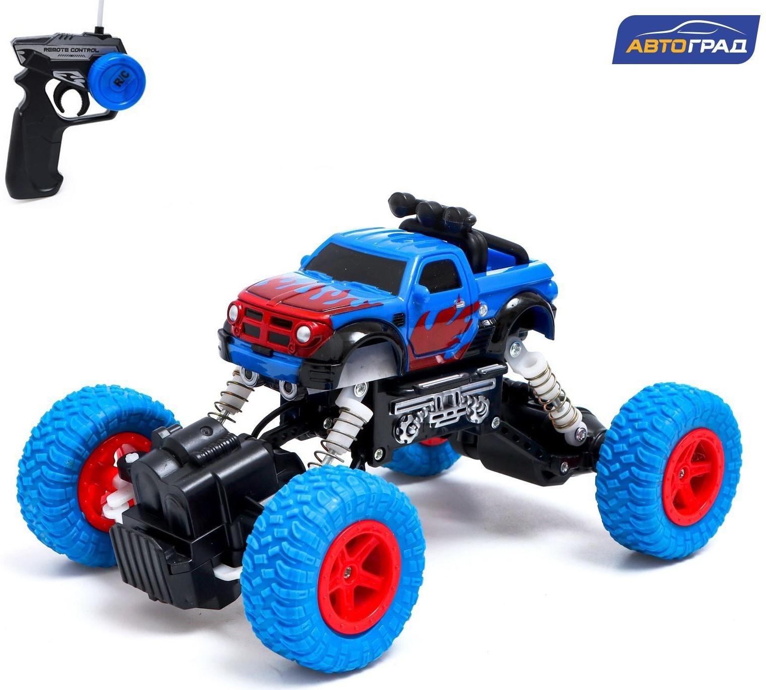 Джип радиоуправляемый «Краулер», работает от аккумулятора, цвет синий