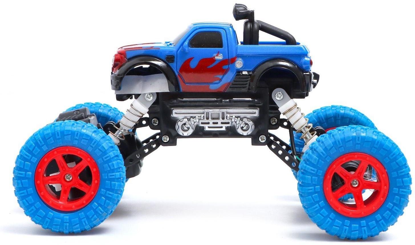 Джип радиоуправляемый «Краулер», работает от аккумулятора, цвет синий