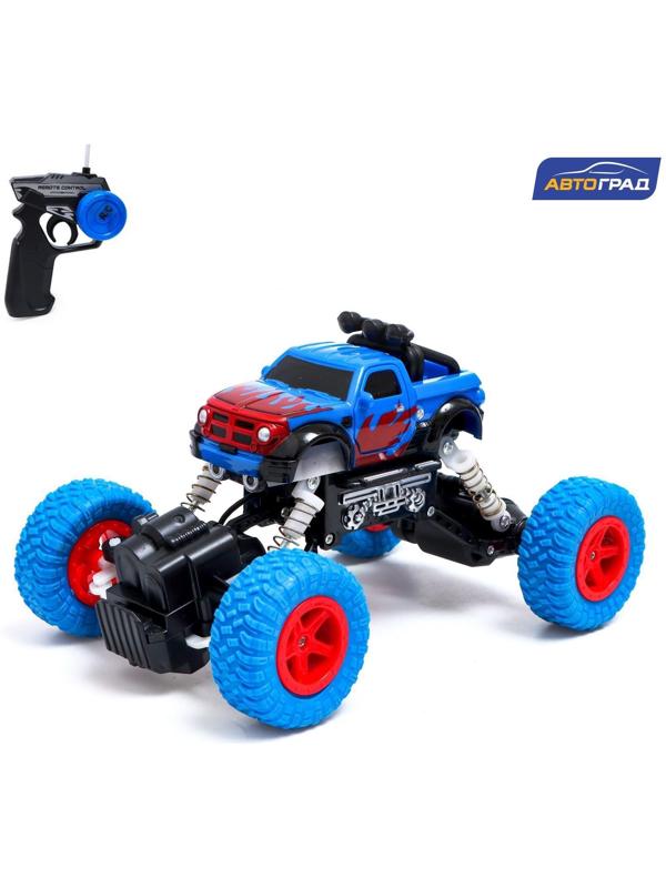 Джип радиоуправляемый «Краулер», работает от аккумулятора, цвет синий