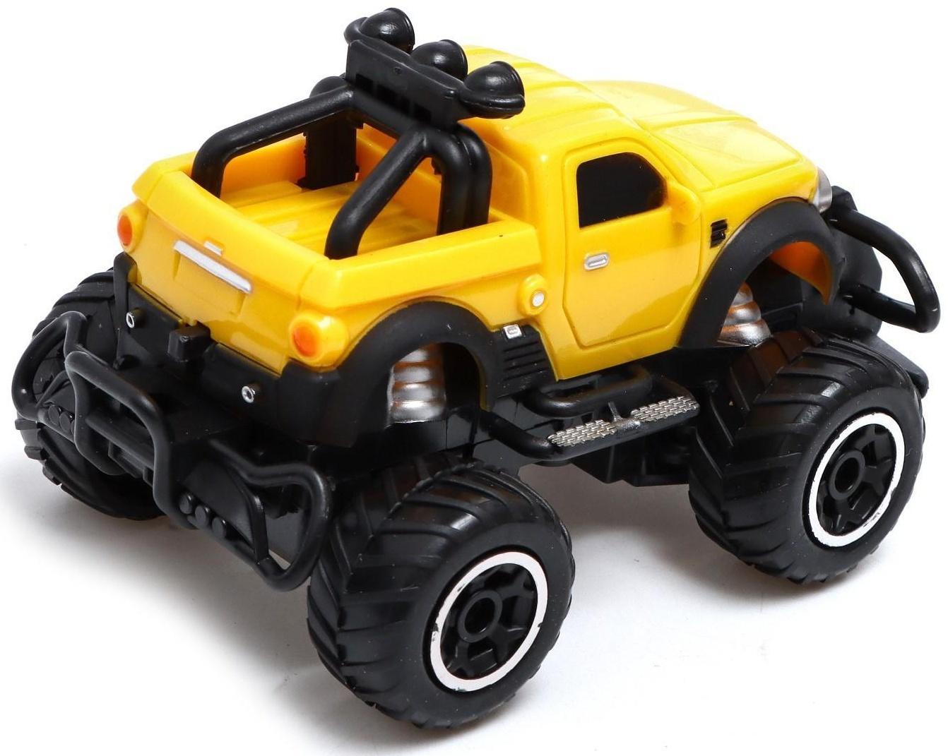 Джип радиоуправляемый «Пикап», работает от батареек, цвет жёлтый