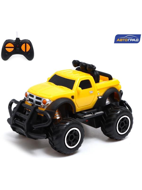 Джип радиоуправляемый «Пикап», работает от батареек, цвет жёлтый
