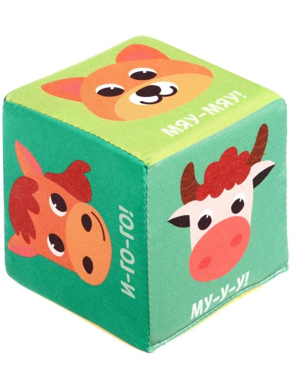 Игрушка мягконабивная «Кубики: Ребятам о зверятах», 4шт, 10 × 10 см