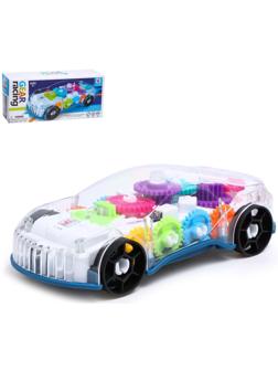 Машина «Шестерёнки», свет и звук, работает от батареек