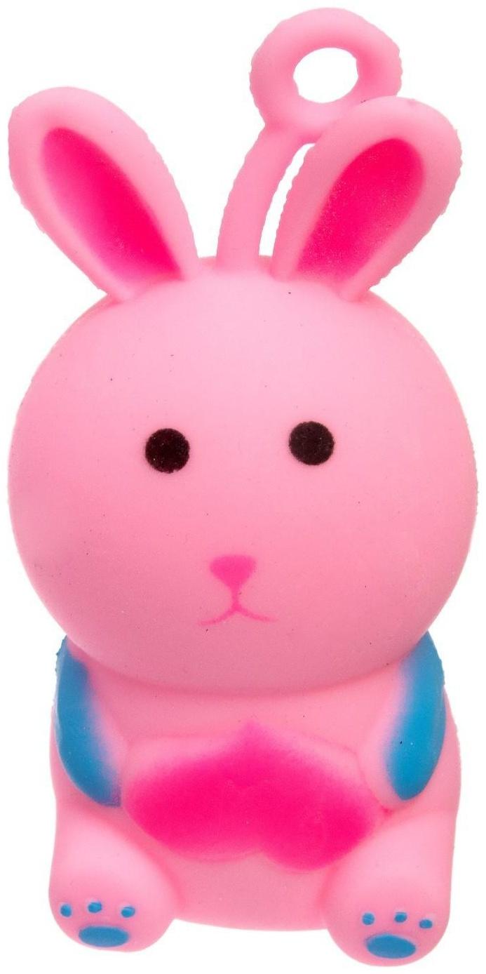 Мялка «Зайка» с пастой, цвета МИКС