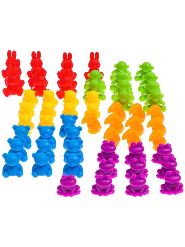 Развивающий набор «Весёлые зверята», сортер, задания на карточках, маркер