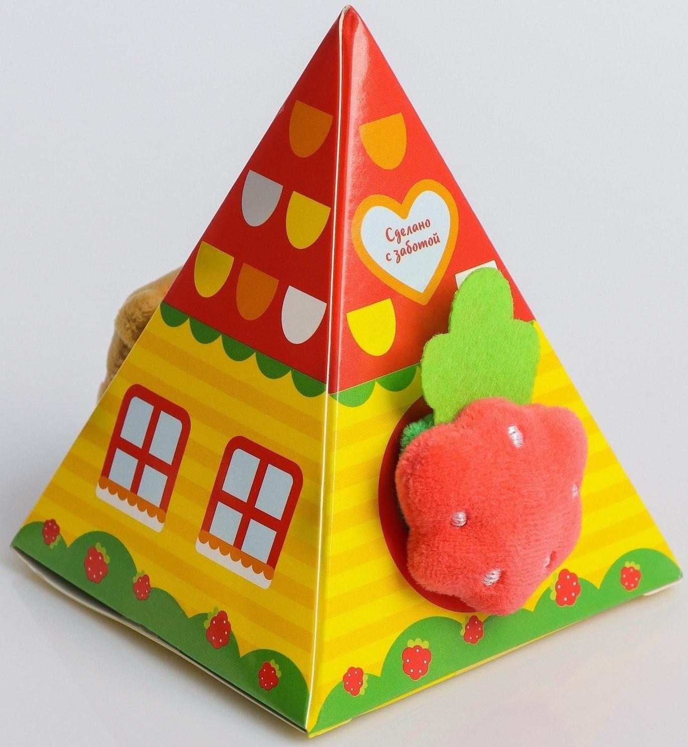 Браслетик - погремушка «Мишка» в домике, 2шт