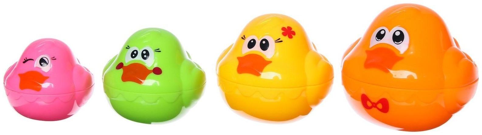 Набор игрушек для игры в ванне «Уточка - матрешка, 4 шт