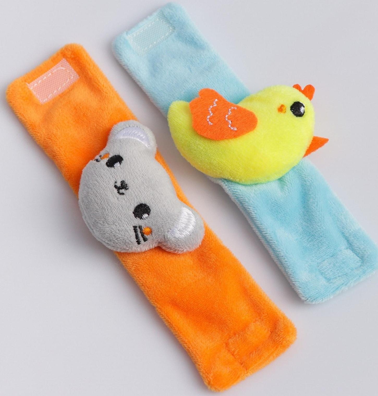 Развивающие браслетики - погремушки «Курочка ряба», 2шт