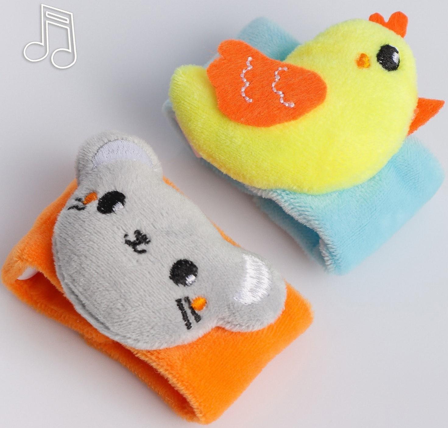 Развивающие браслетики - погремушки «Курочка ряба», 2шт