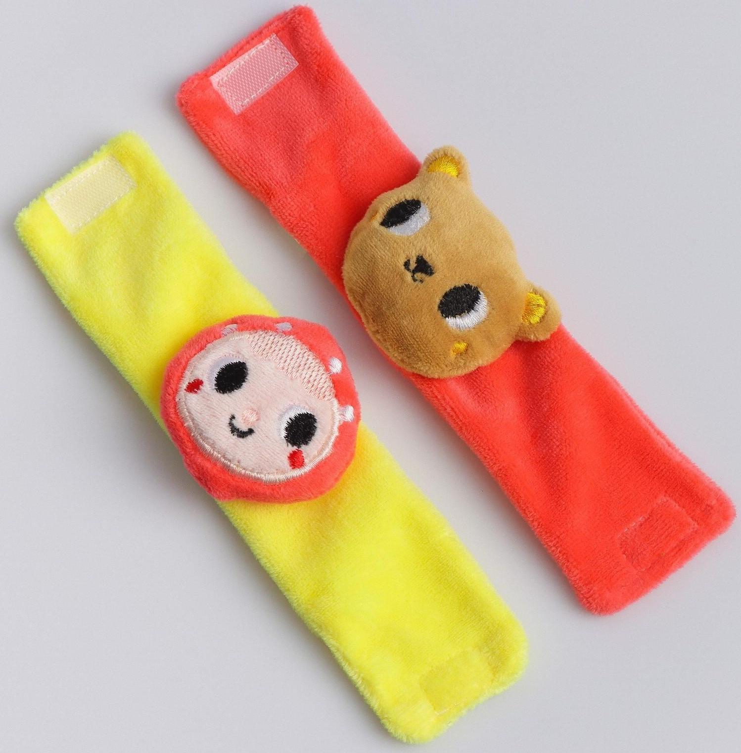 Развивающие браслетики - погремушки «Маша и медведь», 2шт