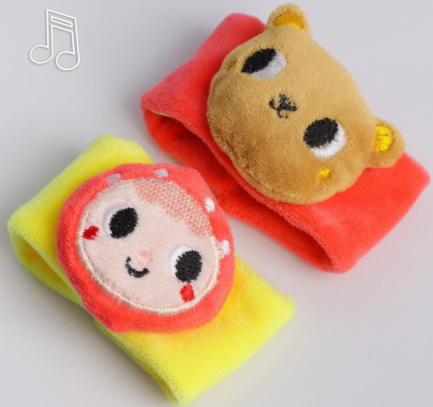 Развивающие браслетики - погремушки «Маша и медведь», 2шт