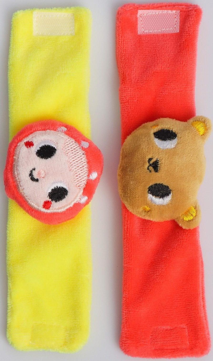 Развивающие браслетики - погремушки «Маша и медведь», 2шт