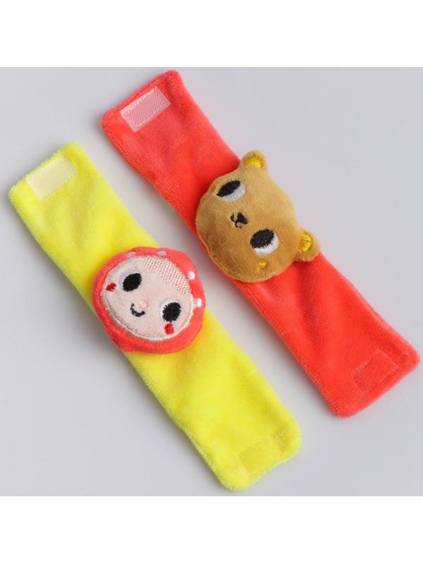 Развивающие браслетики - погремушки «Маша и медведь», 2шт