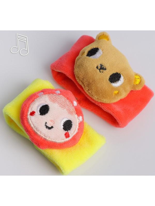 Развивающие браслетики - погремушки «Маша и медведь», 2шт