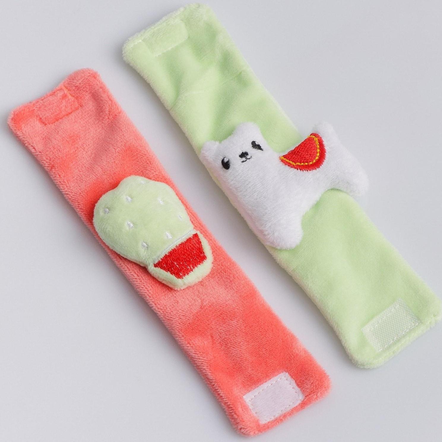 Развивающий браслетик -погремушка «Лама», 2шт