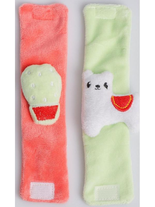 Развивающий браслетик -погремушка «Лама», 2шт