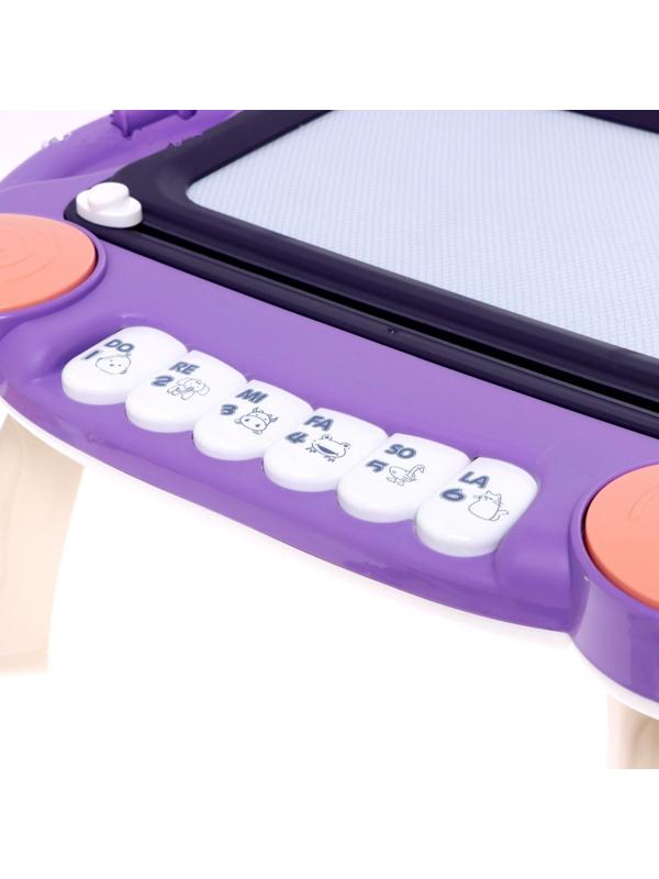 Развивающий столик «Рисуем вместе», звук, свет, цвет фиолетовый