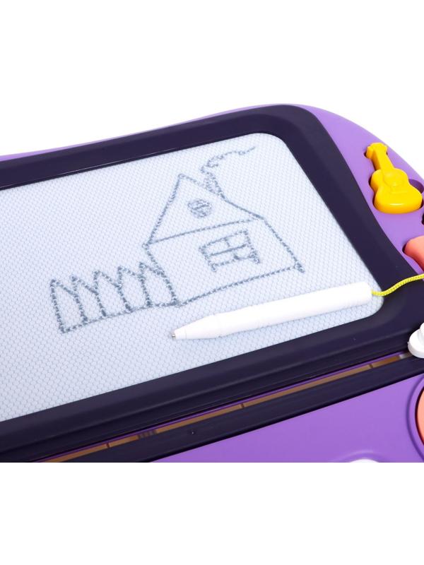 Развивающий столик «Рисуем вместе», звук, свет, цвет фиолетовый