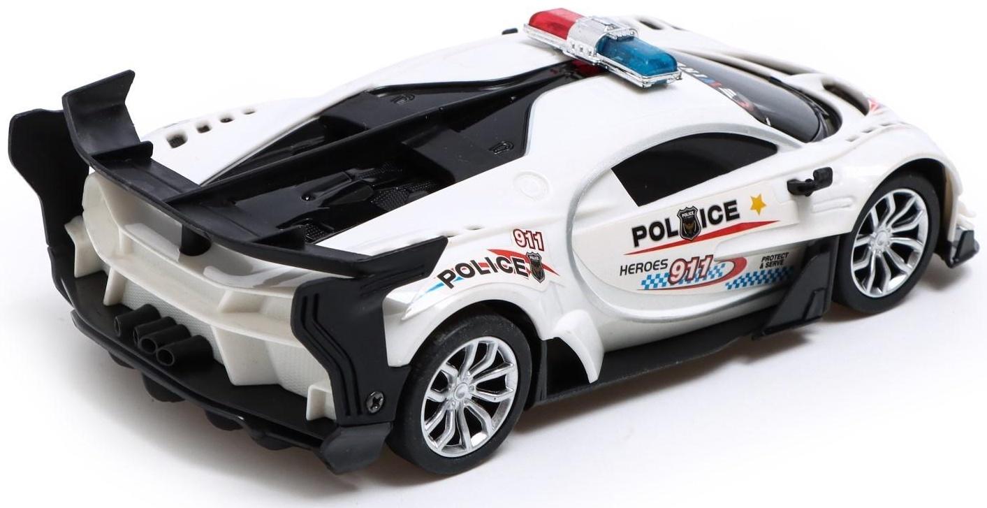 Машина радиоуправляемая «Полиция», работает от батареек, цвет белый