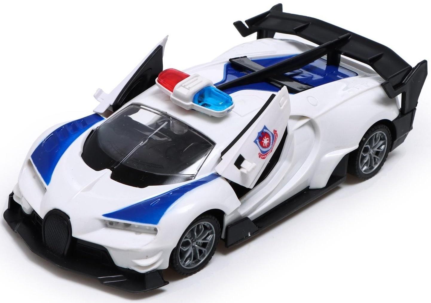 Машина радиоуправляемая «Полиция», свет, открываются двери, работает от батареек