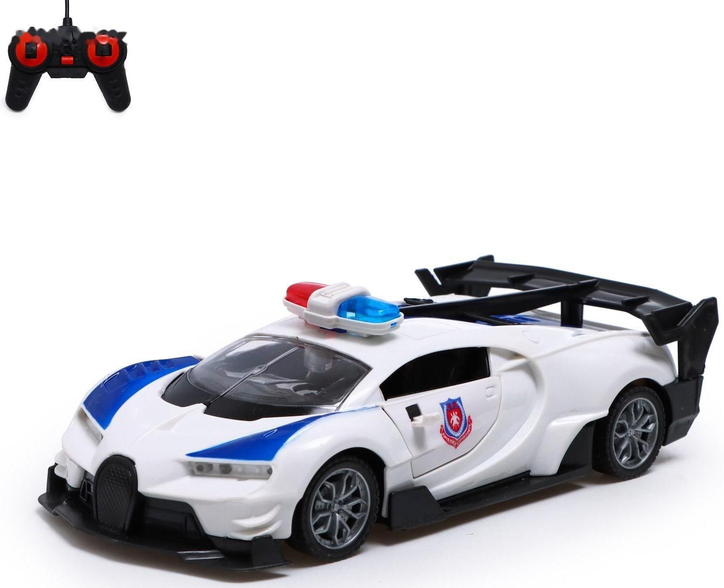 Машина радиоуправляемая «Полиция», свет, открываются двери, работает от батареек