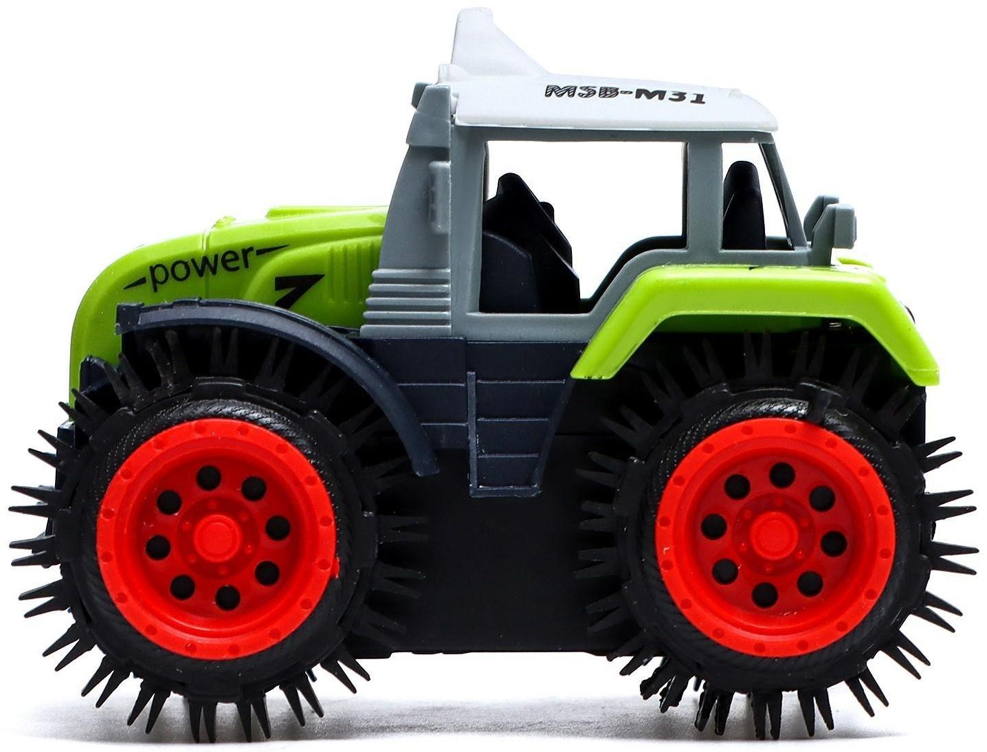 Трактор-перёвертыш «Хозяин фермы», работает от батареек, цвет зелёный