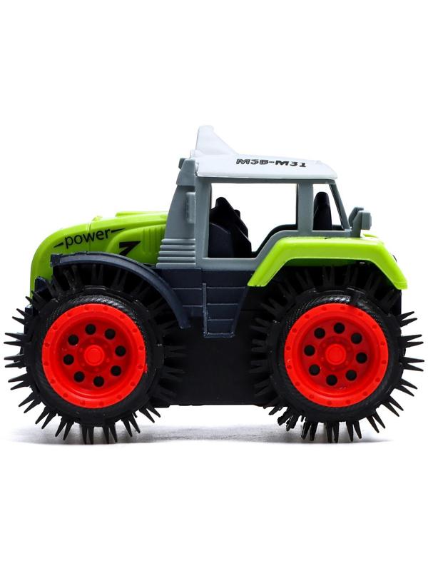 Трактор-перёвертыш «Хозяин фермы», работает от батареек, цвет зелёный