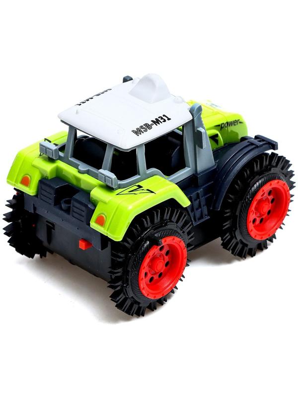 Трактор-перёвертыш «Хозяин фермы», работает от батареек, цвет зелёный