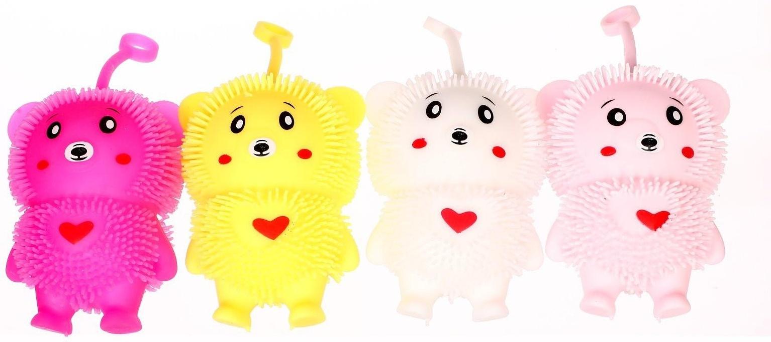 Мялка «Мишка» с пастой, цвета МИКС