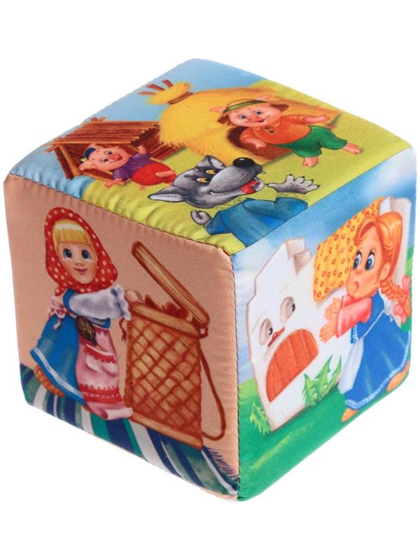 Набор мягких кубиков «Любимые сказки», с книгой