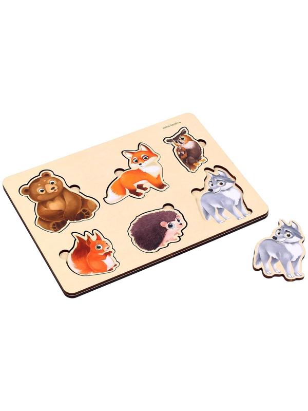 Вкладыш «Животные леса», 6 вкладышей