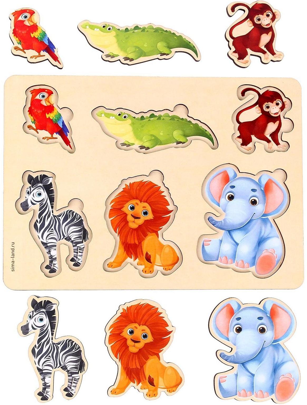 Вкладыш «Животные Африки», 6 вкладышей