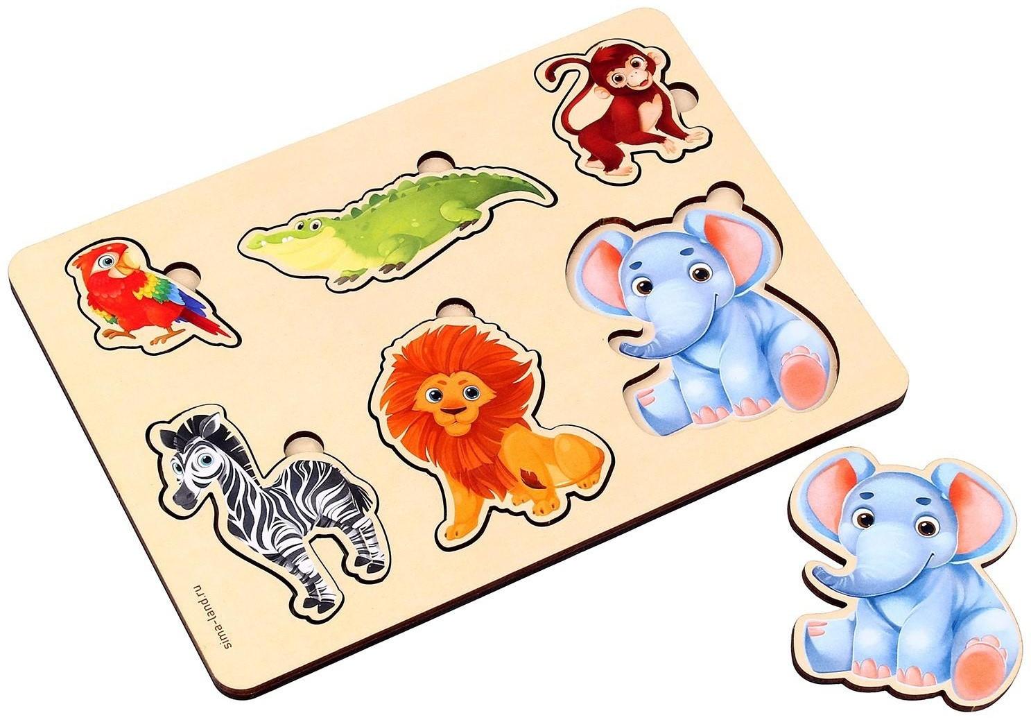 Вкладыш «Животные Африки», 6 вкладышей