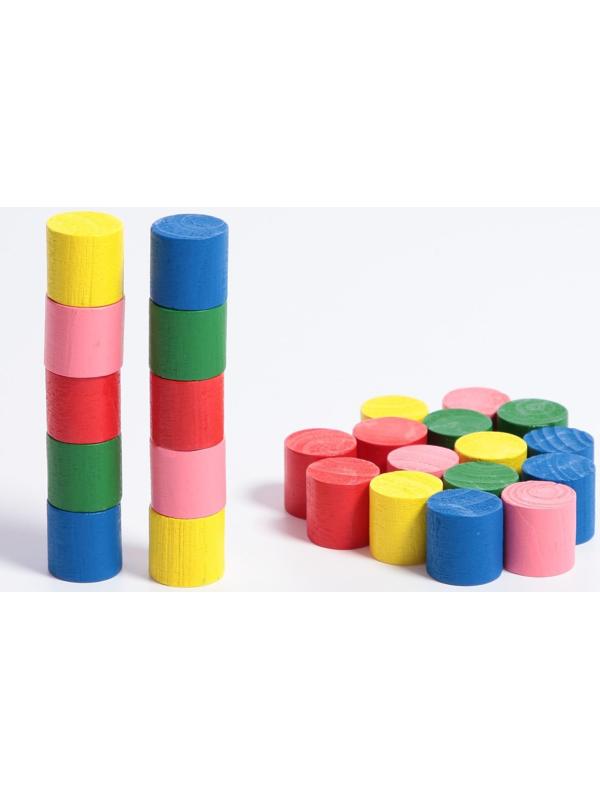 Деревянный конструктор «Цилиндры» 25 шт.