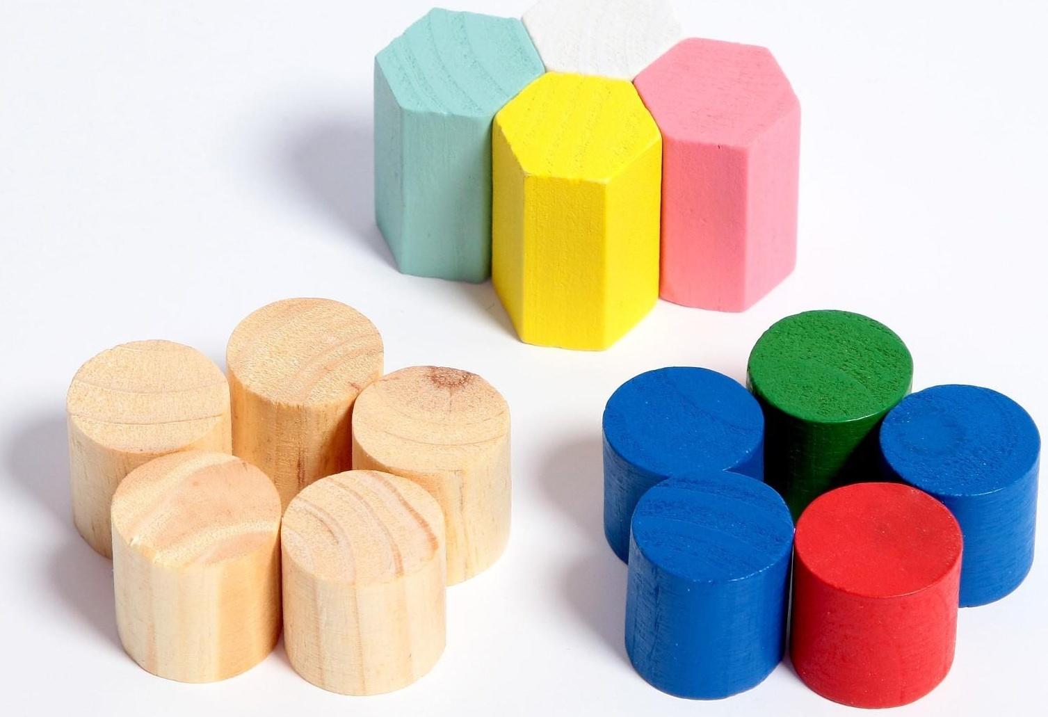 Деревянный конструктор «Фигуры» 14 шт.