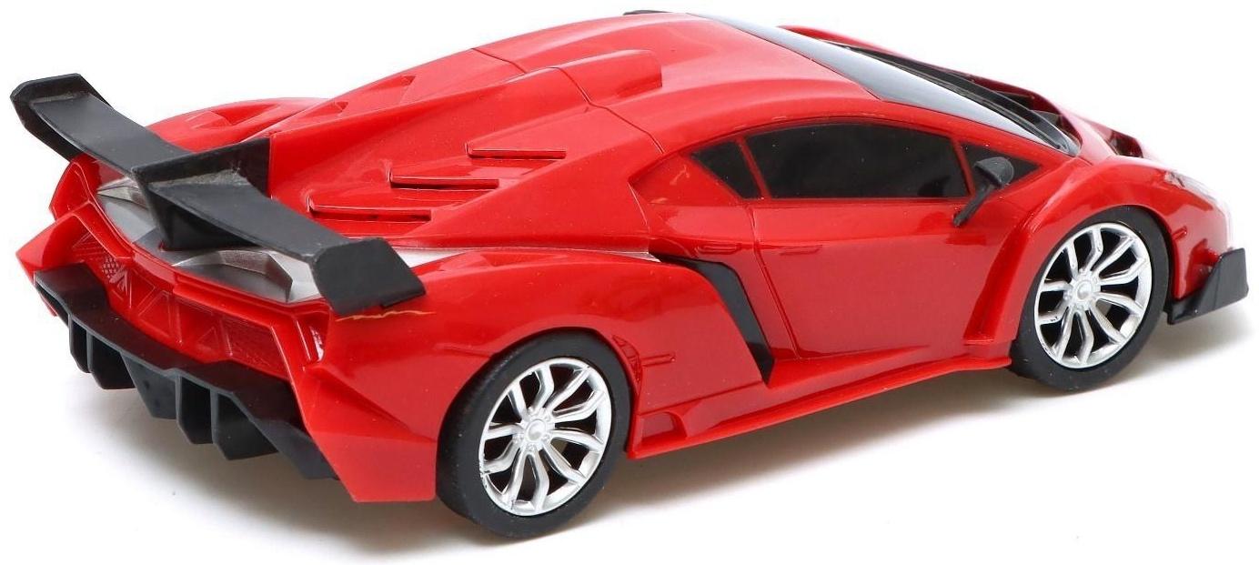 Машина радиоуправляемая «Ламбо», работает от батареек, цвет красный