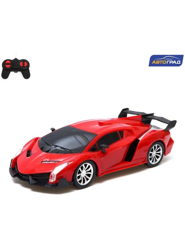 Машина радиоуправляемая «Ламбо», работает от батареек, цвет красный