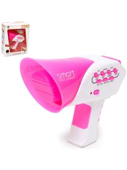 Мегафон Smart, с функцией изменения голоса, цвет розовый
