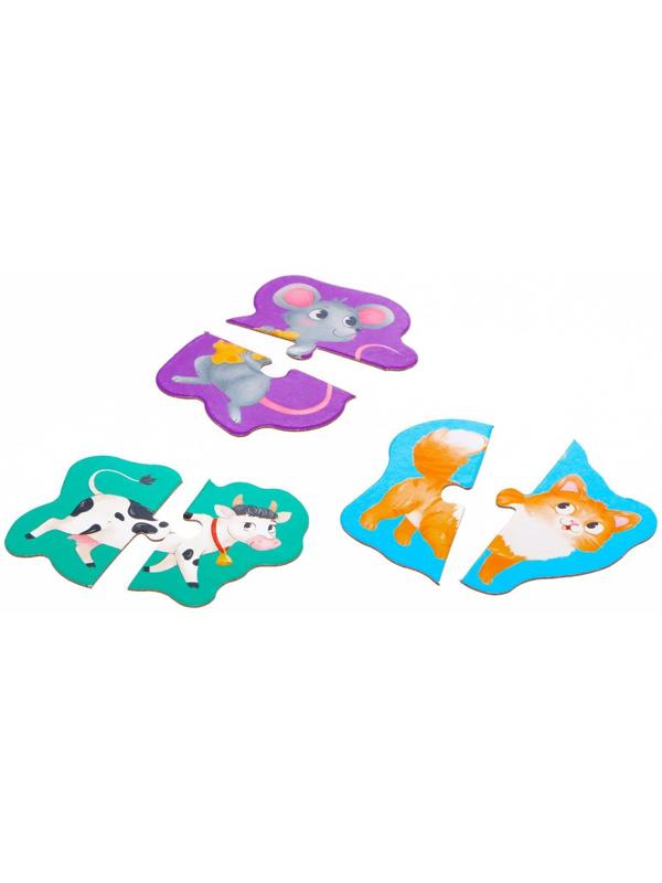 Макси-пазлы в металлической коробке «Весёлая ферма», 10 пазлов