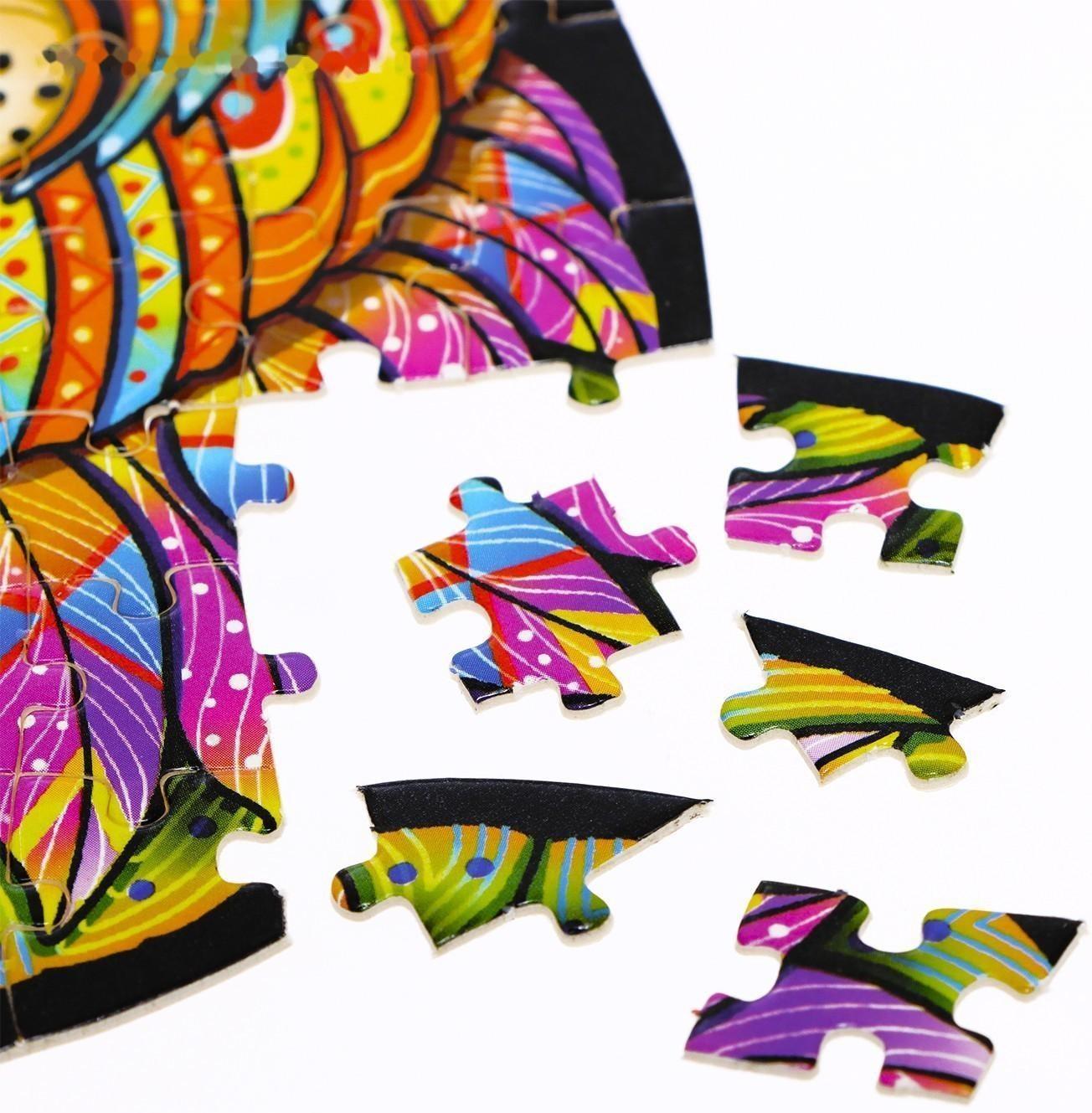 Фигурные пазлы 2 в 1 «Лесные хищники»